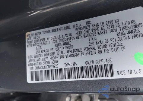 2024 Mazda Cx-50 Premium из США, поврежденный, VIN 7MMVABDM1RN219920